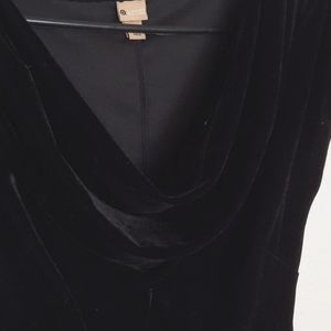 Black velvet knee length XS dress